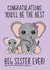 Cute New Baby Congratulations Card - Big Sister - Elephant created by @Cupsie's Creations
