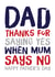 Cheeky Father's Day Card - Saying Yes When Mum says No created by CreatedbyMe Sean