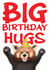 Cute red panda big birthday hugs card created by LeopardyNonsense
