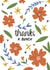 Thanks a Bunch - thank you card - floral created by Ellen Cawley
