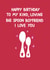 Boyfriend Birthday Card - Big Spoon Boyfriend - I Love You created by HCD Illustration