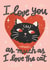 Cute Anniversary Card For Significant Other - I Love You As I love The Cat created by Paola Locks