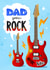 Cute Father's Day Card - Guitar - Dad you Rock created by Daria Radzhabova