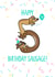 Cute birthday card for a sausage dog lover - dachshunds - Happy Birthday Sausage created by Laura Deakin