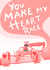 Cute Anniversary Card - Romantic Formula 1 - Heart Race created by URGHH Card Co.