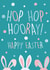 Hop Hop Hooray! A very bunny cute Easter card for kids - Happy Easter created by Hiya Pal