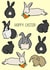 Cute Easter Card for all ages - Hoppy Easter - Bunny Rabbits created by FloofAndFlump Designs