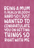 Funny and Cheeky Mother's Day Card - Getting Things So Right With Me created by Brogan Thomas