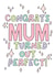 Funny Mother’s Day, for her, humour, happy Mother’s Day perfect child, birthday created by By Emma Dearling