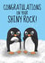 Cute Engagement Card - Penguin Shiny Rock created by @Cupsie's Creations