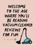 Funny Birthday Card - Vacuum Cleaner Review created by AbiGoLucky