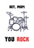 Card for Awesome Mums - You Rock Drums - Hey Mum You Rock created by Berklesful Designs