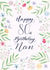 Floral watercolour 80th birthday card - For nan created by Nicki O'Donoghue Studio