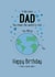 Cute Birthday Card -  Lovely Dad  - You mean the world to me! created by Little Red Cherry