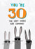 30th birthday card - grey hairs (hares) created by Pencilface