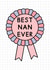 Cute Mother's Day Card - Rosette - Best Nan Ever created by Jeff and the Squirrel