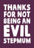 Thanks For Not Being An Evil Stepmum - Funny Mother's Day card For Stepmother created by Studio Doodles