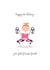 Cute fun female gym card- Happy Birthday you fitness freak! She'll love it! created by Pink Pig