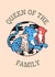 Cute cheetah family mother's day card - queen of the family. created by ArtByAT