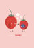 Cute Anniversary & Valentines day Card - Strawberries - I love you berry much created by Hannah Patel