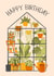 Happy Birthday Greenhouse Card For Your Gardening Lover Friend or Family Member created by Sarah Cowan