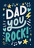 Cute Father's Day Card - Dad, You Rock created by Natalia Gonzalez