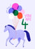 Cute Birthday Card - 4th - Horse with Balloons created by Carla Ellis