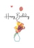 Cute bithday card, a modern design for a friend or loved one - Happy Birthday. created by Brummy Artist