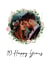 Cute Anniversary Card - 10 Happy Years - Floral Wreath created by Quinton cards