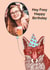 Fox birthday Personalised Photo Card 48721 created by Pearl Illustrations