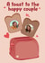 Funny Wedding Card - Toast to the Happy Couple created by Lisa Wardle