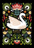 Pretty Birthday Card - Swan - Folk Style created by Nastya Rizaeva