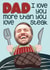 Cheeky Father's Day Card - Dad - Love you more than Steak created by Presents Felt
