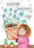 Fun Happy Mother’s Day card for plant loving mums. created by Peach Nut Studio