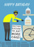 Funny Birthday Card - Cyclist - Cake created by @simonwelchillustration