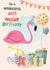 Cute Birthday Card - Niece - Flamingo created by Nidd And Rigg!