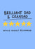 Funny Father's Day Card - Dad and Grandad - 5 Star Review - Would Highly Recommend created by Nicola Watson