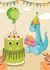 10th Birthday Card - Dinosaur created by Nidd And Rigg!