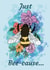 Cute Thank You Card - Floral Bee - Just Because created by Beth Frost Art