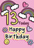 13th Birthday Card | Girls Teen Card | Pink Cute created by The Happy Company