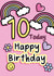 10th Birthday card | Pink Girls 10 Today Card created by The Happy Company