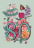 Beautiful Blooms Classic 80th Birthday Card for a Lovely Grandma, Mum or Friend created by Angie Spurgeon