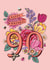 Beautiful Blooms Classic 90th Birthday Card for a lovely Grandma, Mum or Friend created by Angie Spurgeon
