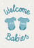 Cute New Baby Card - Twins - Boys created by Silky Rose Design