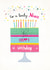 Cute Birthday Card - Niece - Cake created by Pencilface