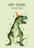 Cute Birthday Card - Old Fossil - Dinosaur created by Splatterworks