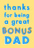 Bonus Dad Father’s Day Card - Step Father - Step Dad - Father-in-law created by Fantastical Fun Shop