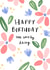 Cute happy birthday card created by Leah Alefounder Illustrations