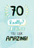 70th birthday - You Sure? - amazing! created by Pencilface