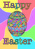 Easter Egg Card-Happy Easter Colourful Geometric Design For Son/Daughter/Partner created by NJP Sketchbook